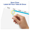 A Picture of product AVE-11490 Avery® Print & Apply Index Maker® Clear Label Dividers with Easy Printable Strip and White Tabs Big Tab, 5-Tab, 11 x 8.5, 1 Set