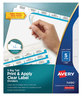 A Picture of product AVE-11490 Avery® Print & Apply Index Maker® Clear Label Dividers with Easy Printable Strip and White Tabs Big Tab, 5-Tab, 11 x 8.5, 1 Set