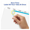 A Picture of product AVE-11492 Avery® Print & Apply Index Maker® Clear Label Dividers with Easy Printable Strip and White Tabs Big Tab, 5-Tab, 11 x 8.5, 5 Sets