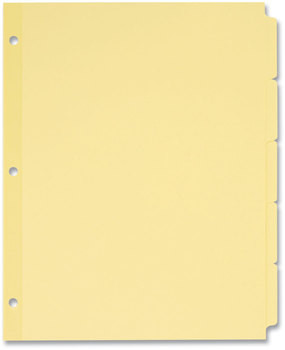 Avery® Write & Erase Plain-Tab Paper Dividers and 5-Tab, 11 x 8.5, Buff, 36 Sets