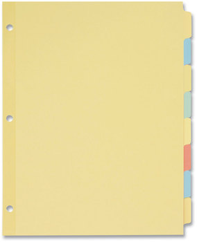 Avery® Write & Erase Plain-Tab Paper Dividers and 8-Tab, 11 x 8.5, Multicolor, 24 Sets