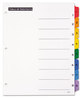 A Picture of product AVE-11669 Office Essentials™ Table 'n Tabs® Dividers 8-Tab, 1 to 8, 11 x 8.5, White, Assorted Set