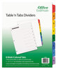 A Picture of product AVE-11669 Office Essentials™ Table 'n Tabs® Dividers 8-Tab, 1 to 8, 11 x 8.5, White, Assorted Set