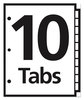 A Picture of product AVE-11670 Office Essentials™ Table 'n Tabs® Dividers 10-Tab, 1 to 10, 11 x 8.5, White, Set