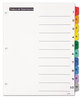 A Picture of product AVE-11671 Office Essentials™ Table 'n Tabs® Dividers 10-Tab, 1 to 10, 11 x 8.5, White, Assorted Set