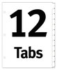 A Picture of product AVE-11672 Office Essentials™ Table 'n Tabs® Dividers 12-Tab, 1 to 12, 11 x 8.5, White, Set