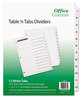 A Picture of product AVE-11672 Office Essentials™ Table 'n Tabs® Dividers 12-Tab, 1 to 12, 11 x 8.5, White, Set