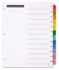 A Picture of product AVE-11673 Office Essentials™ Table 'n Tabs® Dividers 12-Tab, 1 to 12, 11 x 8.5, White, Assorted Set