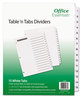 A Picture of product AVE-11674 Office Essentials™ Table 'n Tabs® Dividers 15-Tab, 1 to 15, 11 x 8.5, White, Set