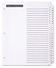 A Picture of product AVE-11676 Office Essentials™ Table 'n Tabs® Dividers 26-Tab, A to Z, 11 x 8.5, White, 1 Set