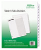 A Picture of product AVE-11676 Office Essentials™ Table 'n Tabs® Dividers 26-Tab, A to Z, 11 x 8.5, White, 1 Set