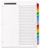 A Picture of product AVE-11677 Office Essentials™ Table 'n Tabs® Dividers 26-Tab, A to Z, 11 x 8.5, White, Assorted 1 Set