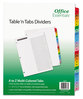 A Picture of product AVE-11677 Office Essentials™ Table 'n Tabs® Dividers 26-Tab, A to Z, 11 x 8.5, White, Assorted 1 Set