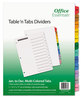 A Picture of product AVE-11679 Office Essentials™ Table 'n Tabs® Dividers 12-Tab, Jan. to Dec., 11 x 8.5, White, Assorted 1 Set