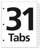 A Picture of product AVE-11680 Office Essentials™ Table 'n Tabs® Dividers 31-Tab, 1 to 31, 11 x 8.5, White, Set