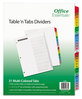 A Picture of product AVE-11681 Office Essentials™ Table 'n Tabs® Dividers 31-Tab, 1 to 31, 11 x 8.5, White, Assorted Set