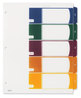 A Picture of product AVE-11816 Avery® Customizable Table of Contents Ready Index® Plastic Multicolor Dividers with Printable Section Titles Tabs, 5-Tab, 1 to 5, 11 x 8.5, Translucent, Set