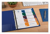 A Picture of product AVE-11816 Avery® Customizable Table of Contents Ready Index® Plastic Multicolor Dividers with Printable Section Titles Tabs, 5-Tab, 1 to 5, 11 x 8.5, Translucent, Set