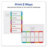 A Picture of product AVE-11840 Avery® Customizable Table of Contents Ready Index® Multicolor Dividers with Printable Section Titles TOC Tab 5-Tab, 1 to 5, 11 x 8.5, White, Contemporary Color Tabs, Set