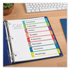 A Picture of product AVE-11841 Avery® Customizable Table of Contents Ready Index® Multicolor Dividers with Printable Section Titles TOC Tab 8-Tab, 1 to 8, 11 x 8.5, White, Contemporary Color Tabs, Set