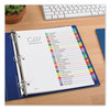 A Picture of product AVE-11844 Avery® Customizable Table of Contents Ready Index® Multicolor Dividers with Printable Section Titles TOC Tab 26-Tab, A to Z, 11 x 8.5, White, Contemporary Color Tabs, 1 Set