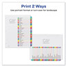 A Picture of product AVE-11844 Avery® Customizable Table of Contents Ready Index® Multicolor Dividers with Printable Section Titles TOC Tab 26-Tab, A to Z, 11 x 8.5, White, Contemporary Color Tabs, 1 Set