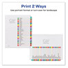 A Picture of product AVE-11846 Avery® Customizable Table of Contents Ready Index® Multicolor Dividers with Printable Section Titles TOC Tab 31-Tab, 1 to 31, 11 x 8.5, White, Contemporary Color Tabs, Set