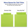 A Picture of product AVE-11901 Avery® Insertable Big Tab™ Plastic Dividers 8-Tab, 11 x 8.5, Assorted, 1 Set