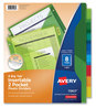 A Picture of product AVE-11907 Avery® Insertable Big Tab™ Plastic Pocket Dividers 2-Pocket 8-Tab, 11.13 x 9.25, Assorted, 1 Set