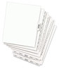 A Picture of product AVE-11917 Avery® Preprinted Legal Exhibit Index Tab Dividers with Black and White Tabs Side Style, 10-Tab, 7, 11 x 8.5, 25/Pack