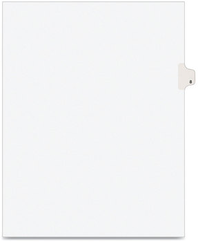 Avery® Preprinted Legal Exhibit Index Tab Dividers with Black and White Tabs Side Style, 10-Tab, 8, 11 x 8.5, 25/Pack