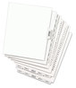 A Picture of product AVE-11920 Avery® Preprinted Legal Exhibit Index Tab Dividers with Black and White Tabs Side Style, 10-Tab, 10, 11 x 8.5, 25/Pack