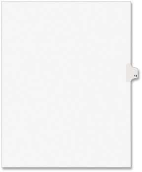 Avery® Preprinted Style Legal Dividers Exhibit Side Tab Index 10-Tab, 11, x 8.5, White, 25/Pack