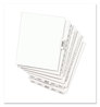 A Picture of product AVE-11940 Avery® Legal Index Divider, Exhibit Alpha Letter, Style Avery-Style Preprinted Bottom Tab 26-Tab, A, 11 x 8.5, White, 25/PK