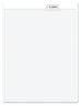 A Picture of product AVE-11941 Avery® Legal Index Divider, Exhibit Alpha Letter, Style Avery-Style Preprinted Bottom Tab 26-Tab, B, 11 x 8.5, White, 25/PK