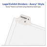 A Picture of product AVE-11944 Avery® Legal Index Divider, Exhibit Alpha Letter, Style Avery-Style Preprinted Bottom Tab 26-Tab, E, 11 x 8.5, White, 25/PK