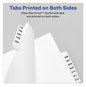 A Picture of product AVE-11945 Avery® Legal Index Divider, Exhibit Alpha Letter, Style Avery-Style Preprinted Bottom Tab 26-Tab, F, 11 x 8.5, White, 25/PK