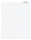 A Picture of product AVE-11945 Avery® Legal Index Divider, Exhibit Alpha Letter, Style Avery-Style Preprinted Bottom Tab 26-Tab, F, 11 x 8.5, White, 25/PK