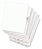 A Picture of product AVE-11950 Avery® Legal Index Divider, Exhibit Alpha Letter, Style Avery-Style Preprinted Bottom Tab 26-Tab, K, 11 x 8.5, White, 25/PK