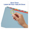 A Picture of product AVE-12433 Avery® Print & Apply Index Maker® Clear Label Plastic Dividers with Easy Printable Strip and 8-Tab, 11 x 8.5, Assorted Tabs, 5 Sets