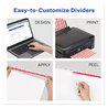 A Picture of product AVE-12433 Avery® Print & Apply Index Maker® Clear Label Plastic Dividers with Easy Printable Strip and 8-Tab, 11 x 8.5, Assorted Tabs, 5 Sets