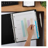 A Picture of product AVE-12449 Avery® Print & Apply Index Maker® Clear Label Plastic Dividers with Easy Printable Strip and w/Printable 5-Tab, 11 x 8.5, Frosted Tabs, 5 Sets