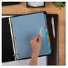 A Picture of product AVE-12452 Avery® Print & Apply Index Maker® Clear Label Plastic Dividers with Easy Printable Strip and 5-Tab, 11 x 8.5, Assorted Tabs, 5 Sets
