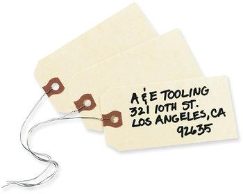 Avery® Shipping Tags Double Wired 11.5 pt Stock, 4.25 x 2.13, Manila, 1,000/Box