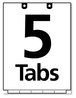 A Picture of product AVE-13164 Avery® Write & Erase Tab Dividers for Classification Folders and Narrow Bottom 5-Tab, 11 x 8.5, 1 Set