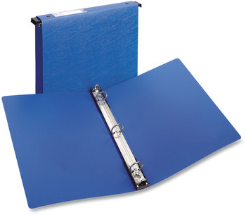 Avery® Hanging Storage Flexible Non-View Binder with Round Rings 3 1" Capacity, 11 x 8.5, Blue