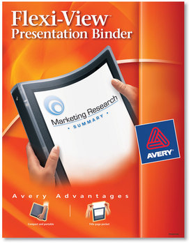 Avery® Flexi-View® Binder with Round Rings 3 0.5" Capacity, 11 x 8.5, Black