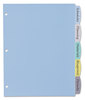 A Picture of product AVE-16170 Avery® Write & Erase Big Tab™ Durable Plastic Dividers and 3-Hole Punched, 5-Tab, 11 x 8.5, Assorted, 1 Set