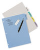 A Picture of product AVE-16170 Avery® Write & Erase Big Tab™ Durable Plastic Dividers and 3-Hole Punched, 5-Tab, 11 x 8.5, Assorted, 1 Set