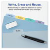 A Picture of product AVE-16170 Avery® Write & Erase Big Tab™ Durable Plastic Dividers and 3-Hole Punched, 5-Tab, 11 x 8.5, Assorted, 1 Set